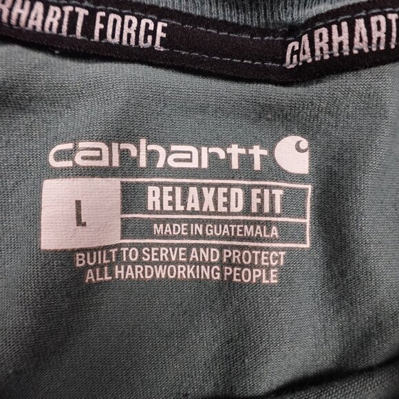 Carhartt Force Relaxed Fit Graphic Tee Men's Large Blue Green - Picture 4 of 7